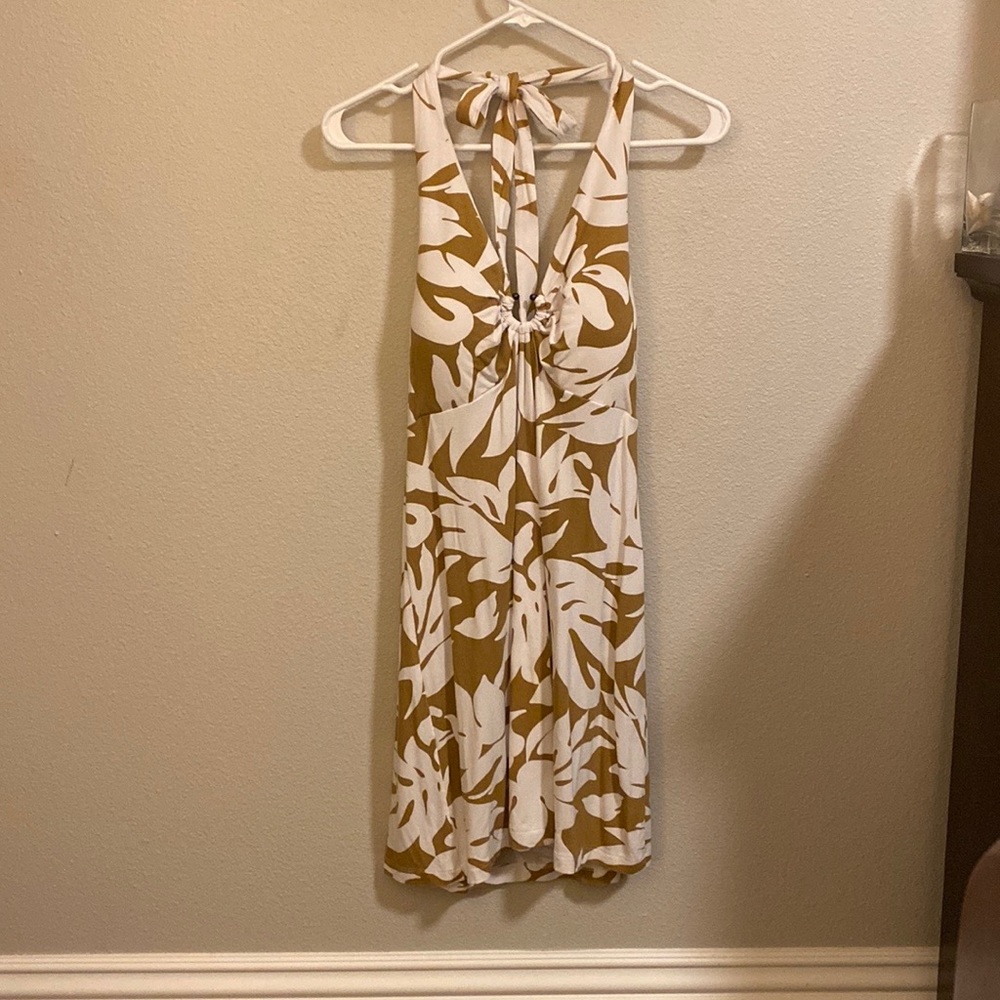 Tommy Bahama halter dress. Gently used, but very clean, worn a couple of times.